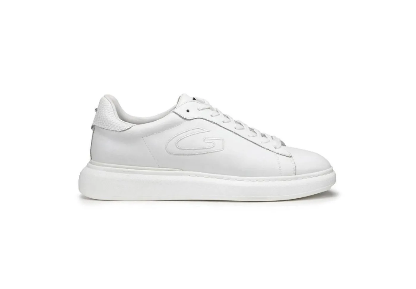 Guardiani Sneakers Basse*Sneakers Da Uomo Bianca In Pelle Agm003707