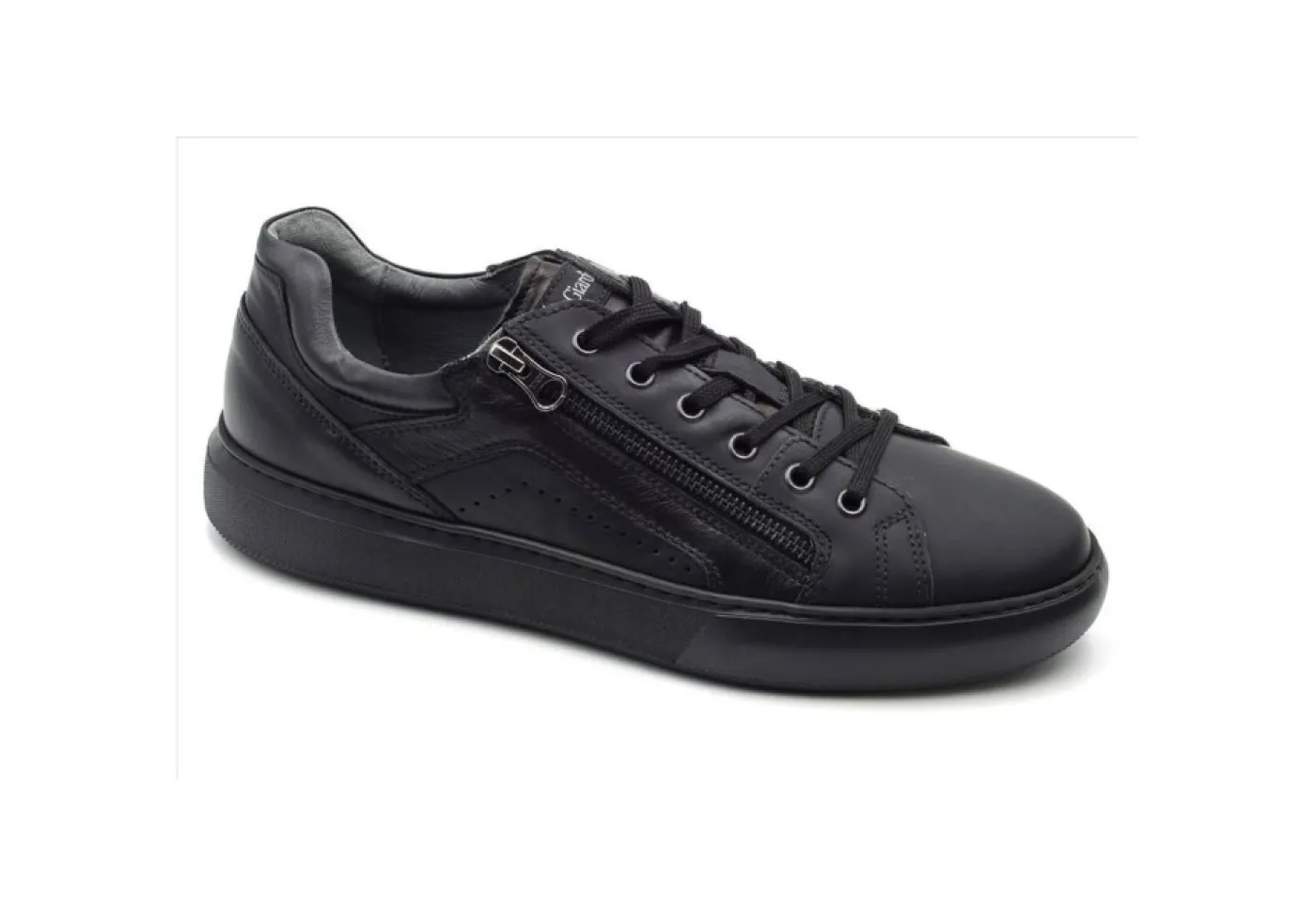 Nero Giardini Sneakers Basse*Sneakers Da Uomo Con Zip E Lacci I001802U 100 Nero