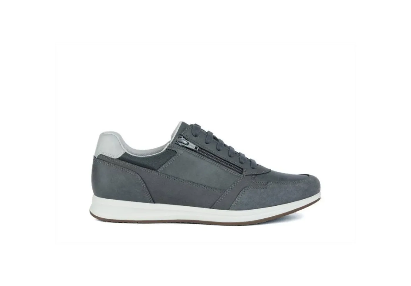 Geox Sneakers Basse*Sneakers Da Uomo In Pelle Con Zip Avery U35H5A Grey