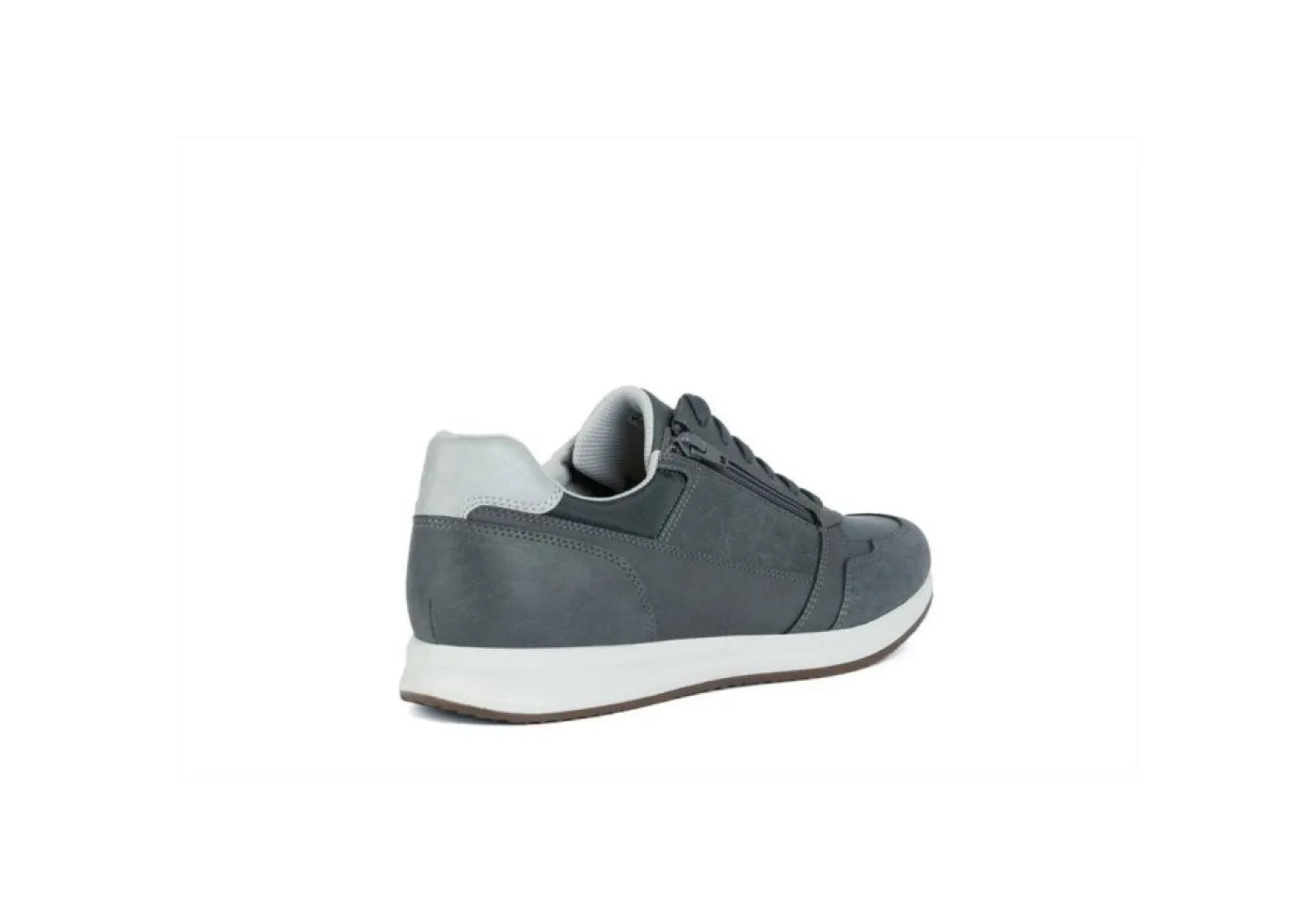 Geox Sneakers Basse*Sneakers Da Uomo In Pelle Con Zip Avery U35H5A Grey