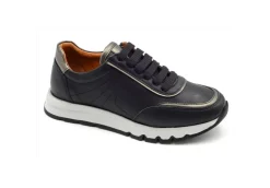 Grunland Sportive*Sneakers In Pelle Con Lacci Sc5235-K4 Nero-Fucile