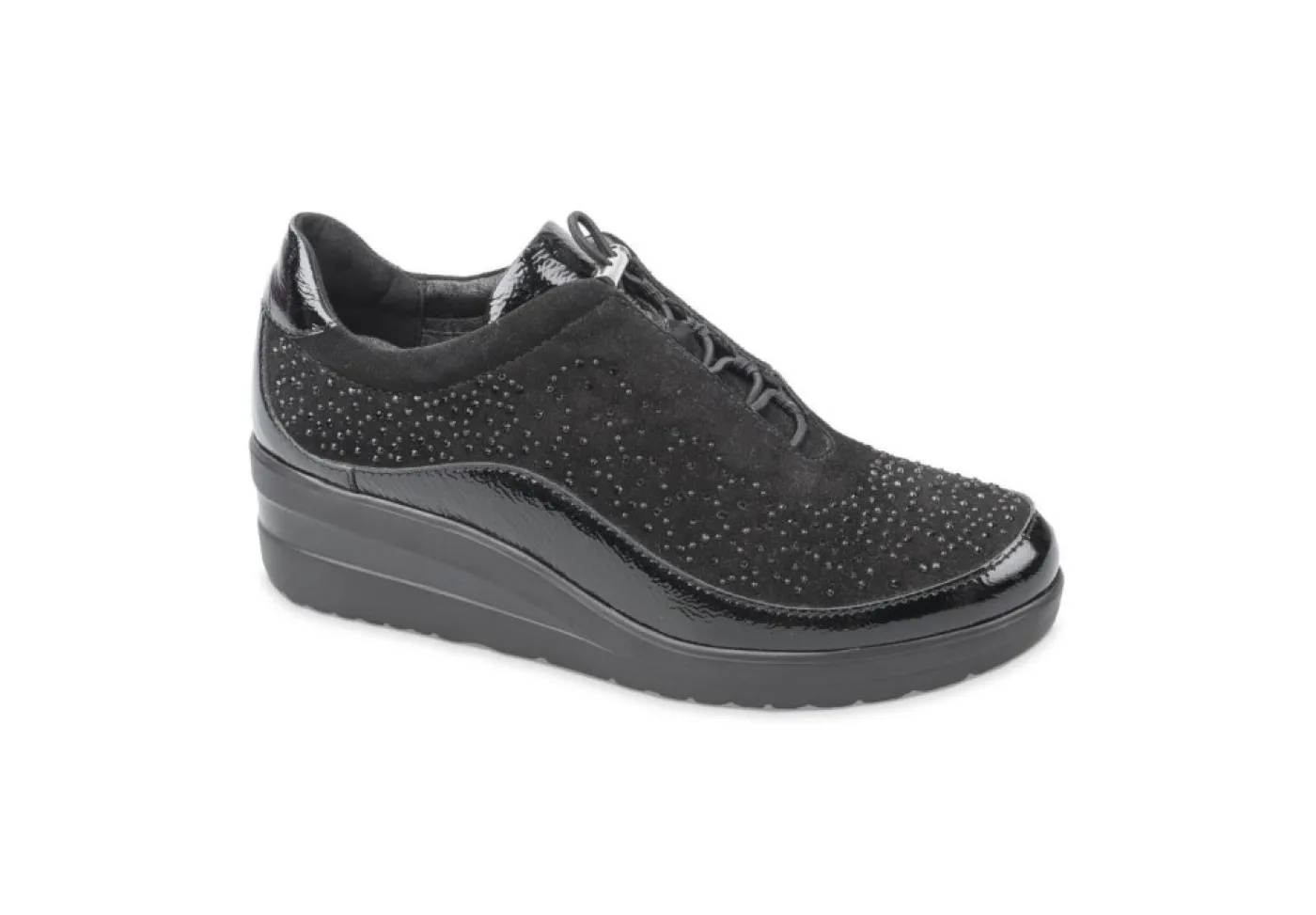Valleverde Sneakers Basse*Sneakers In Pelle Con Strass E Coulisse 36206 Suede