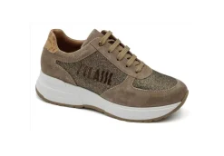 Alviero Martini J Sneakers Basse*Sneakers In Pelle E Tessuto Glitterato 1028 Sand Geo Beige