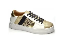Gold&Gold Sneakers Basse*Sneakers In Similpelle Animalier Con Glitter Gold&Gold Gb136 Oro
