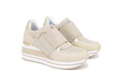 Queen Helena Sneakers Basse*Sneakers In Similpelle Senza Lacci Con Zeppa X26-31