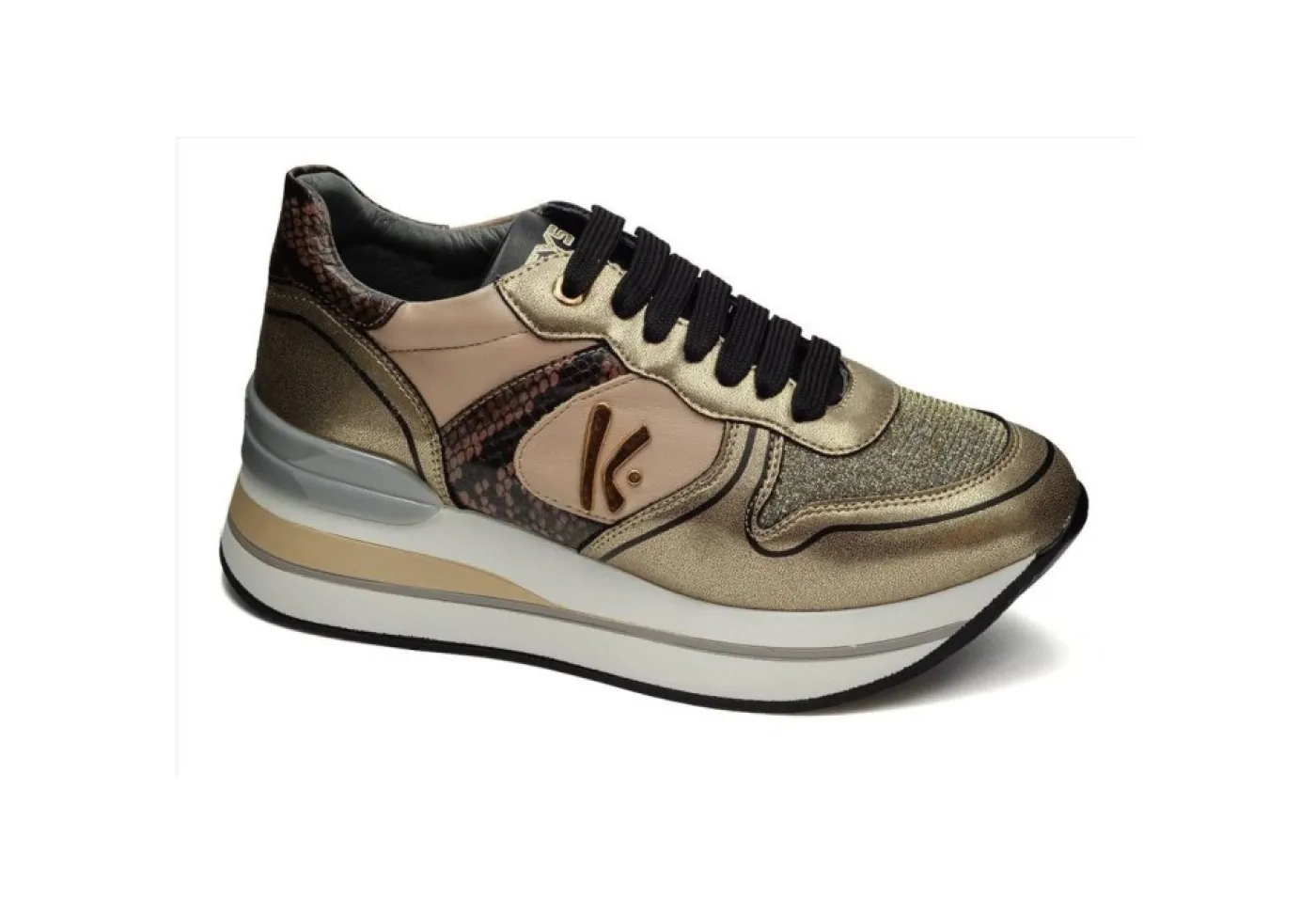 Keys Platform*Sneakers Platform Casual K-5531 Taupe Cipria Pink