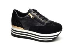 Queen Helena Platform*Sneakers Platform Con Strass E Zip X25-35