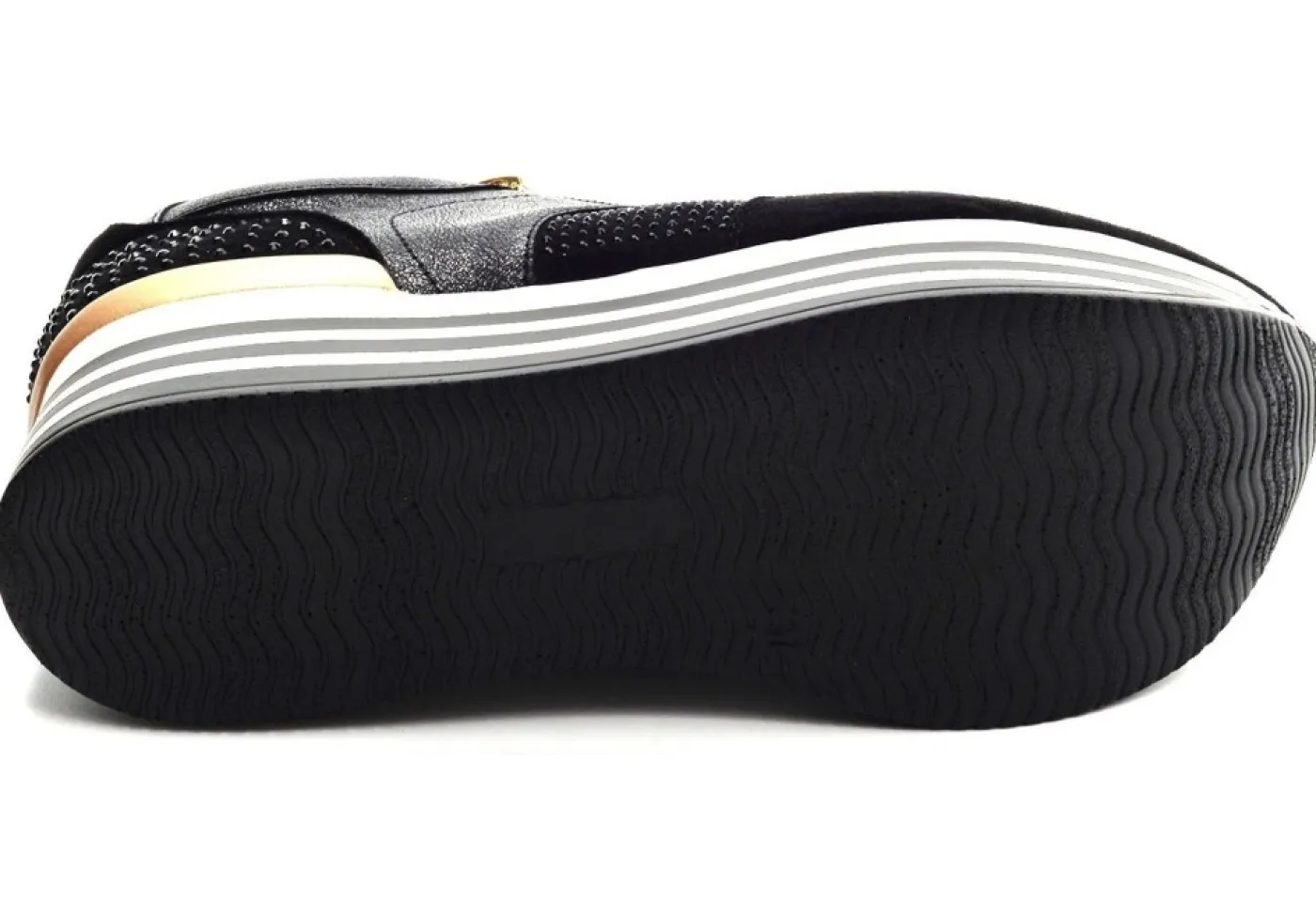 Queen Helena Platform*Sneakers Platform Con Strass E Zip X25-35
