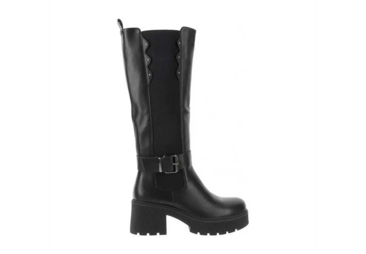 Queen Helena Stivali Alti*Stivale Alto Con Tacco A Blocco X27-112 Black