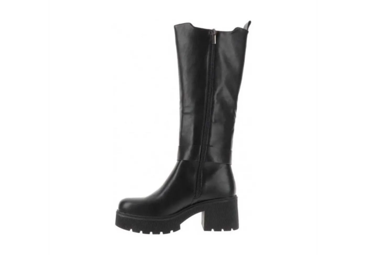 Queen Helena Stivali Alti*Stivale Alto Con Tacco A Blocco X27-112 Black