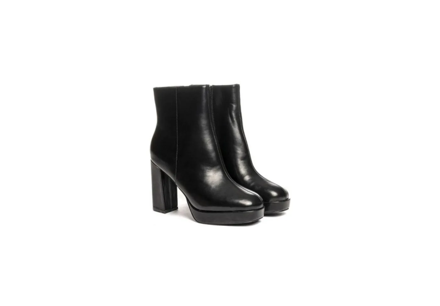 Gold&Gold Con Tacco*Tronchetto Alto Con Tacco A Blocco Goldegold Gy301 Nero