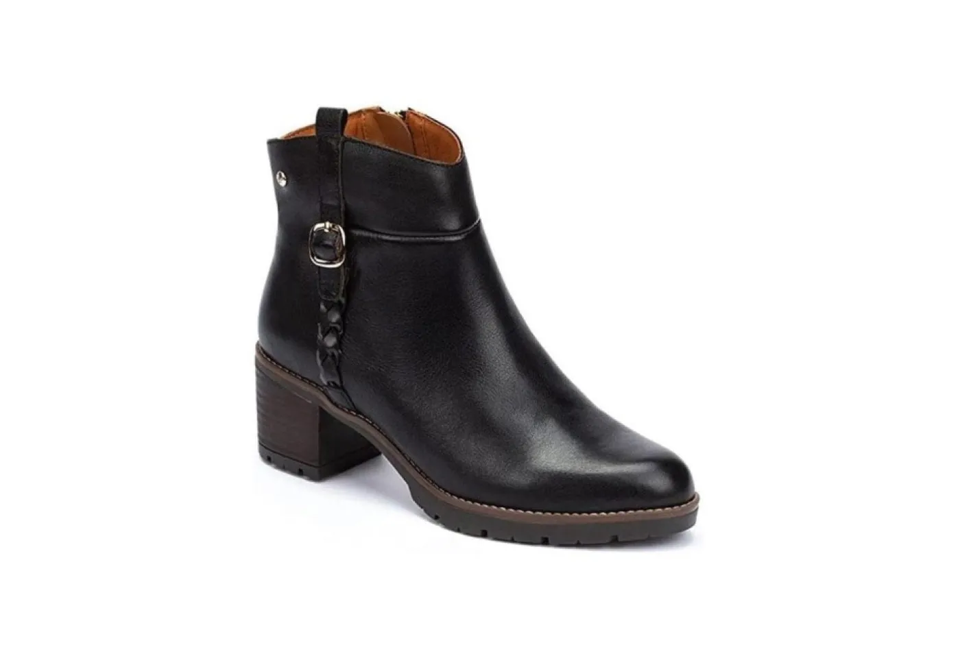 Pikolinos Con Tacco*Tronchetto Da Donna In Pelle W7H-8578 Black