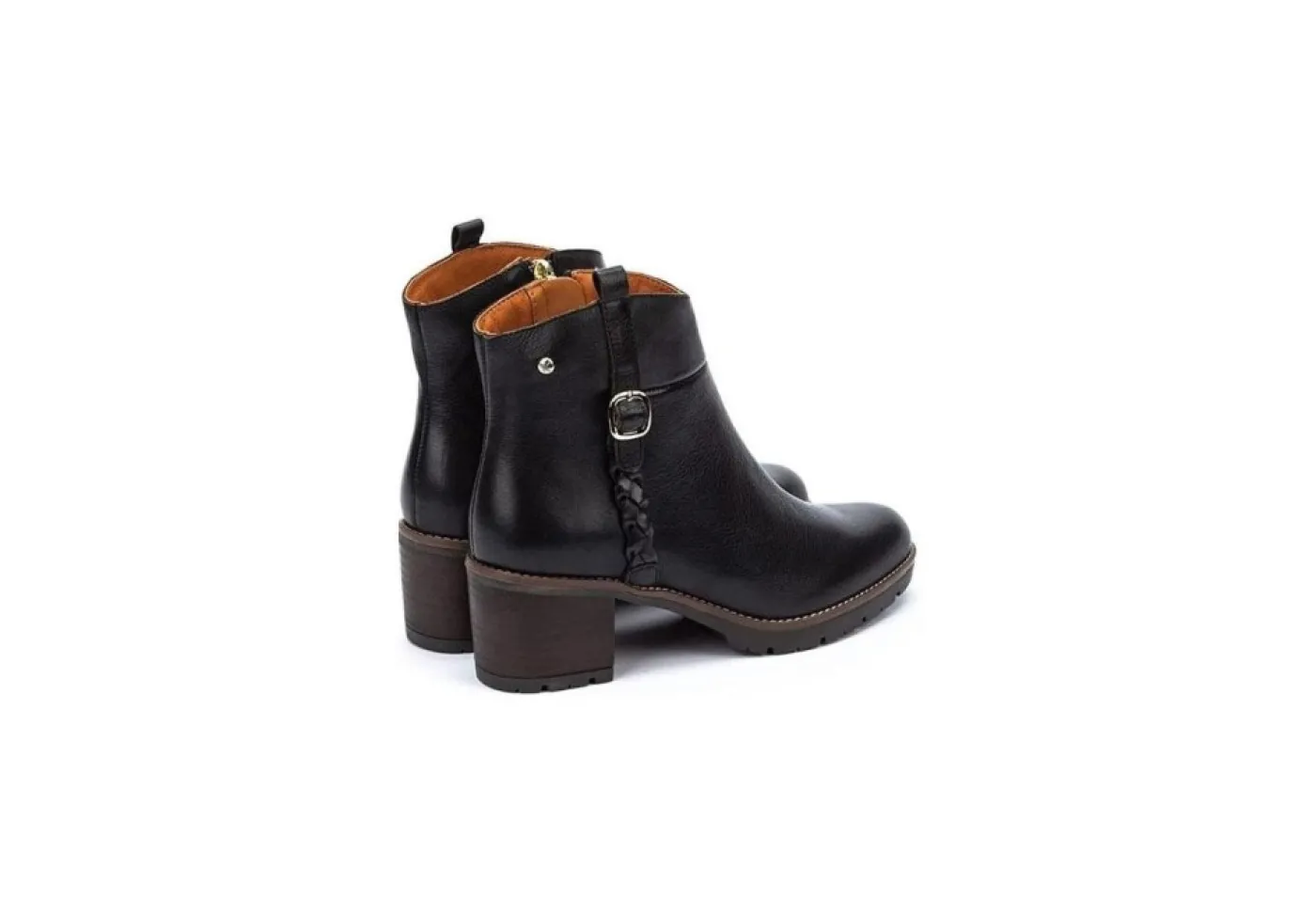 Pikolinos Con Tacco*Tronchetto Da Donna In Pelle W7H-8578 Black