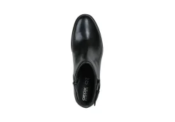 Geox Con Tacco*Tronchetto Da Donna In Pelle Con Tacco New Asheel D16Fsa Nero