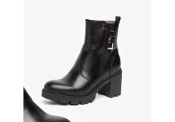 Nero Giardini Con Tacco*Tronchetto Da Donna In Pelle Con Tacco I205860D Nero