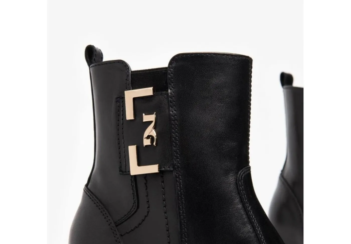 Nero Giardini Con Tacco*Tronchetto Da Donna In Pelle Con Tacco I205860D Nero