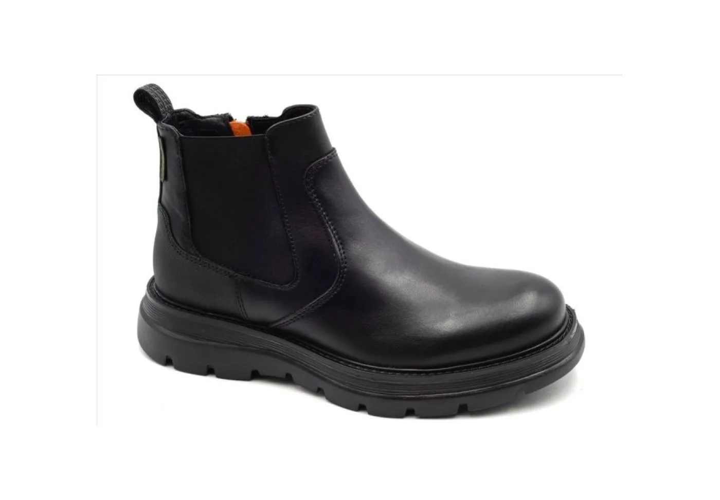 Ambitious Stivaletti*Tronchetto In Pelle Casual 11758-T3397Am Nero