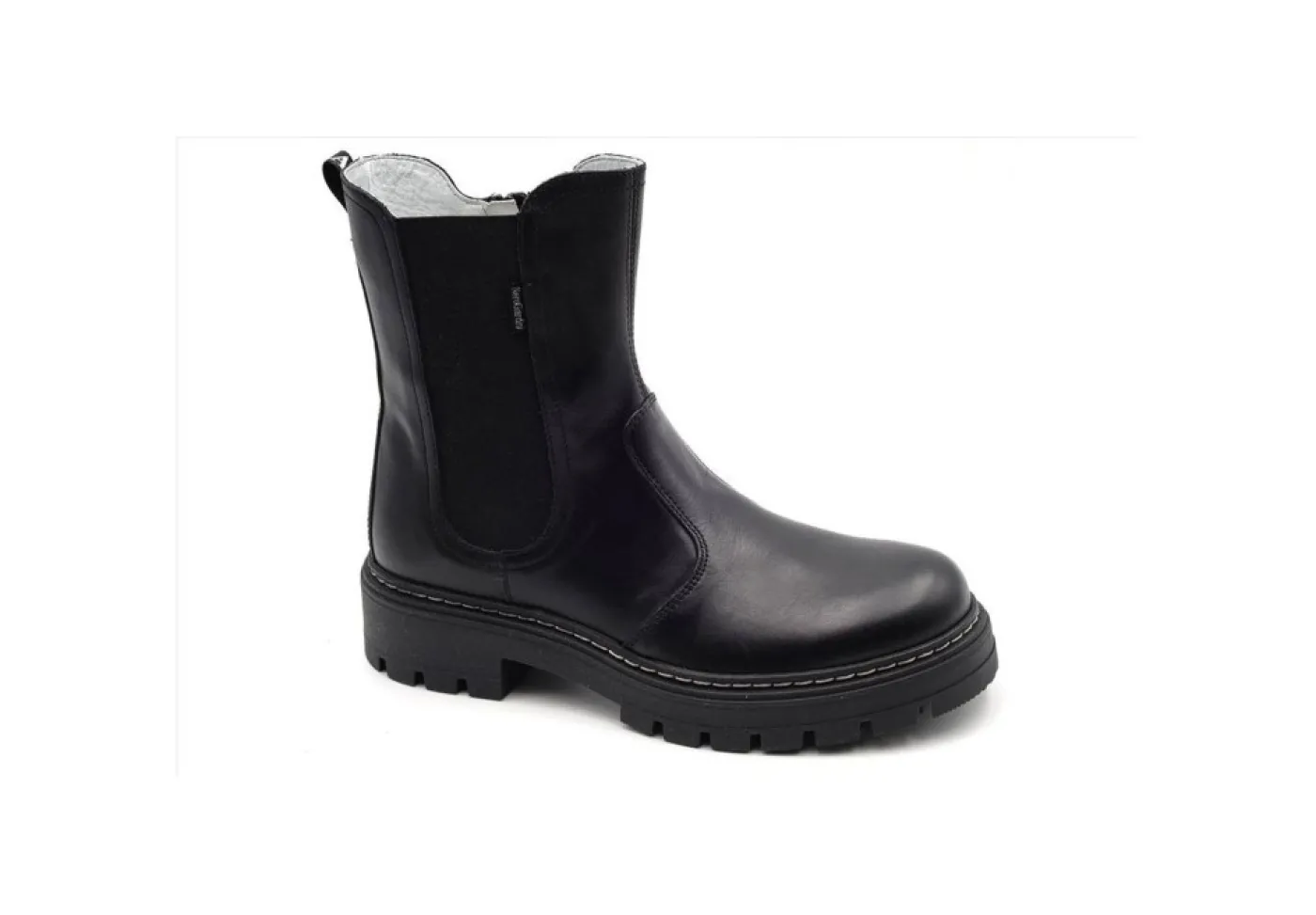 Nero Giardini Teens Tronchetti*Tronchetto In Pelle Con Elastico E Zip I132156F Nero