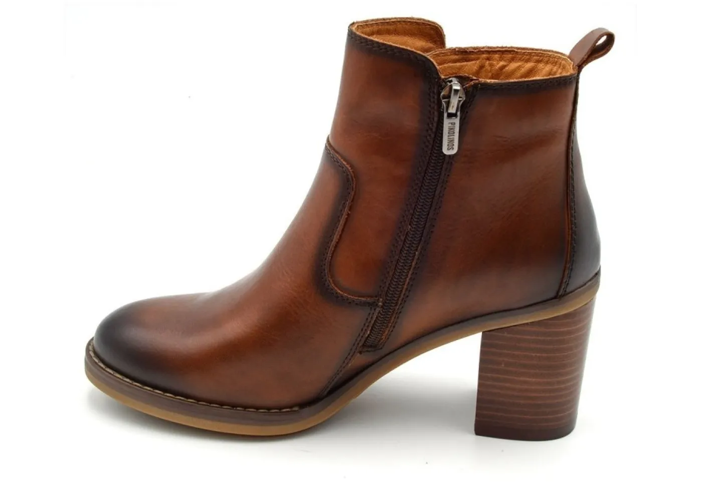 Pikolinos Con Tacco*Tronchetto In Pelle Con Zip E Tacco Pompeya W9T-8594