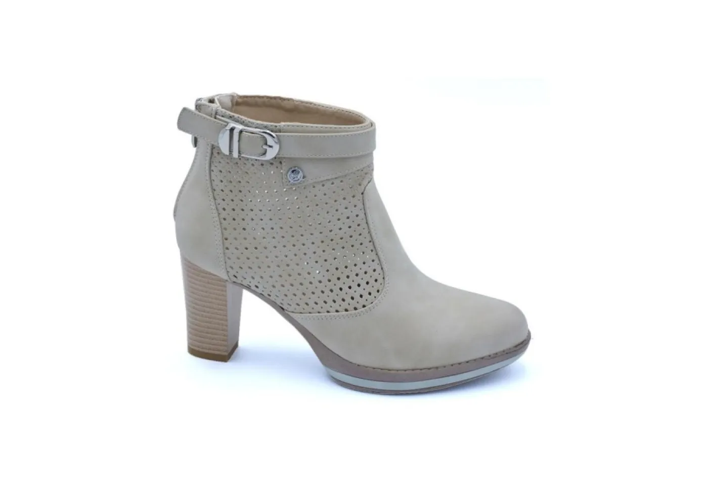 Queen Helena Con Tacco*Tronchetto Traforato Con Zip Qh19006