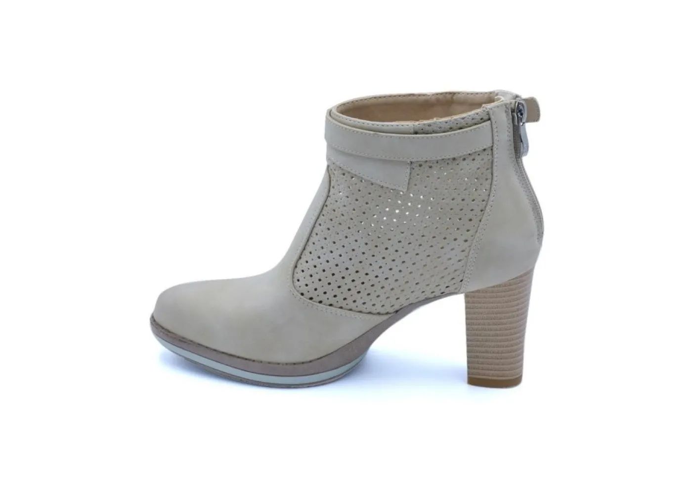 Queen Helena Con Tacco*Tronchetto Traforato Con Zip Qh19006